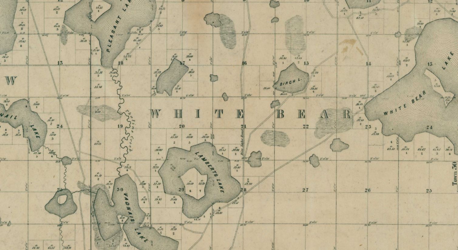 Image slide of Historic plats of Lambert Lake area: 1859