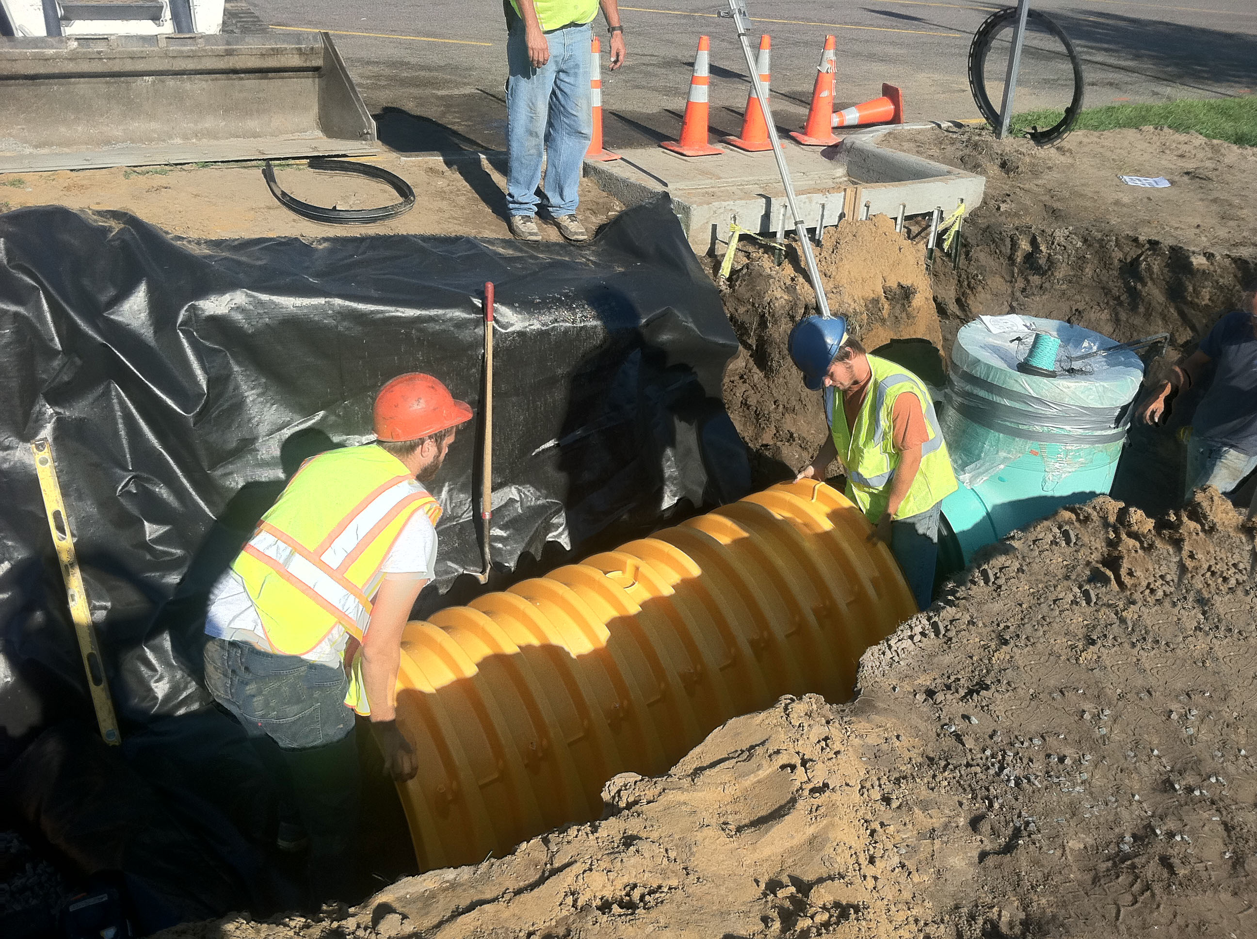 Image slide of Installation of underground storage chamber