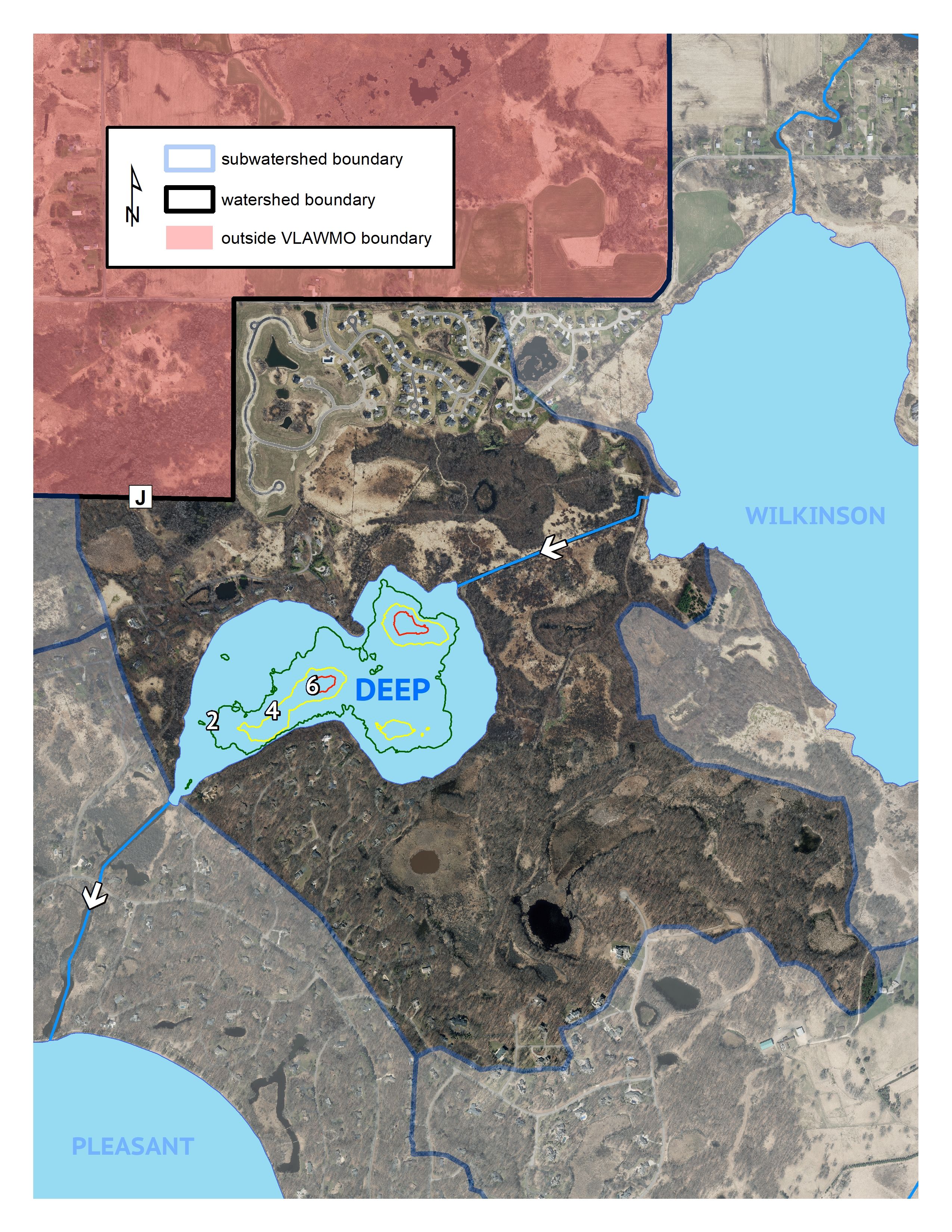Deep Lake map image in North Oaks