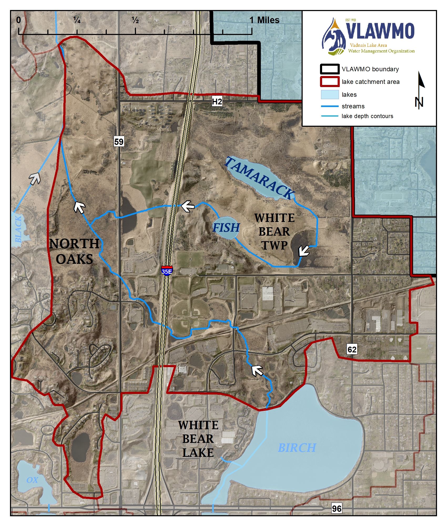 Tamarack Lake map image in White Bear Township